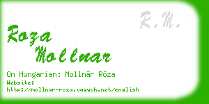 roza mollnar business card
